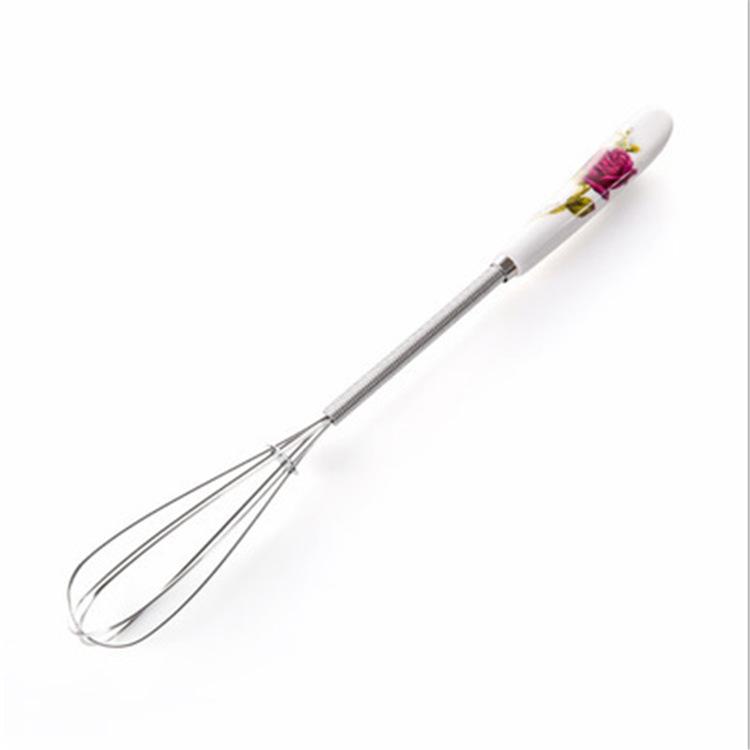 Керамическая ручка Милый медведь Венчик для взбивания яиц - Венчик из нержавеющей стали для выпечки