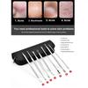 7Pcs Blackhead Remover Tool Kit Acne Needle Set for Face Skin Blemish Extractor with Storage Box Stainless Steel Pimple Popper Set for Acne