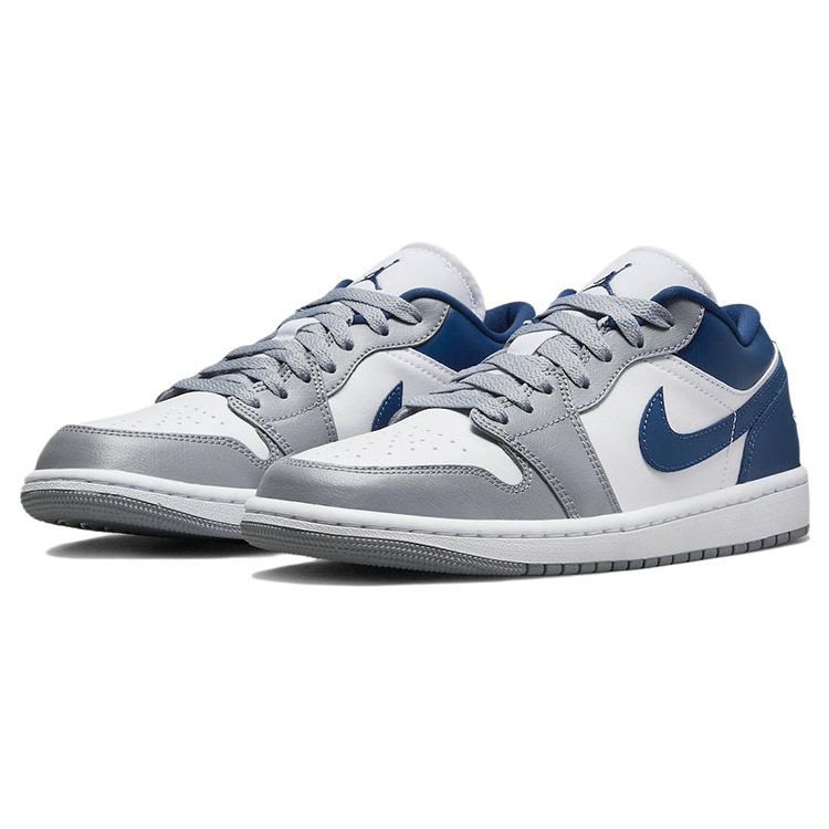 Air Jordan 1 Low French Blue Женские кроссовки Grey Stealth White DC0774-042