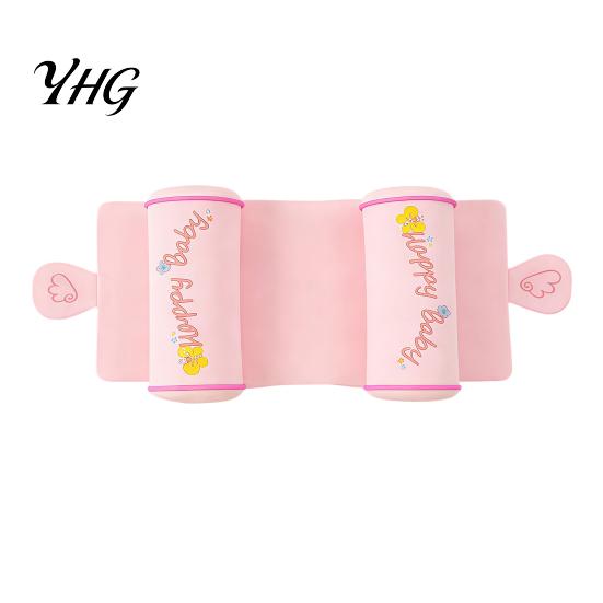 Ergonomic Head Support Baby Shaping Pillow, Breathable Anti-Flat Crib Pillow with Neck Adjustable Air Rollers, Newborn Sleep Cushion, Machine Washable