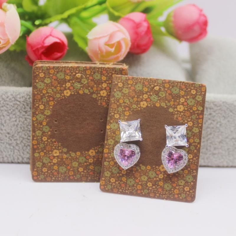 5x4 см Горячая распродажа Новый стиль комиксов Красота/Фото Девушка Черный/Белый/Крафтовская бумага Серия Серьги-гвоздики Набор Шаблон карты