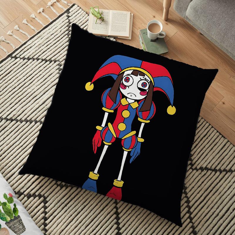 The Amazing Digital Circu Cushion Cover Ponmi Jax Clown Pillowcase Square Pillowcase Home Office Decoration Pillow Case 45cm