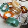 Round Resin Bangle Europe American Style Exaggerated Bracelet Temperament Cuff Bangles  Girls