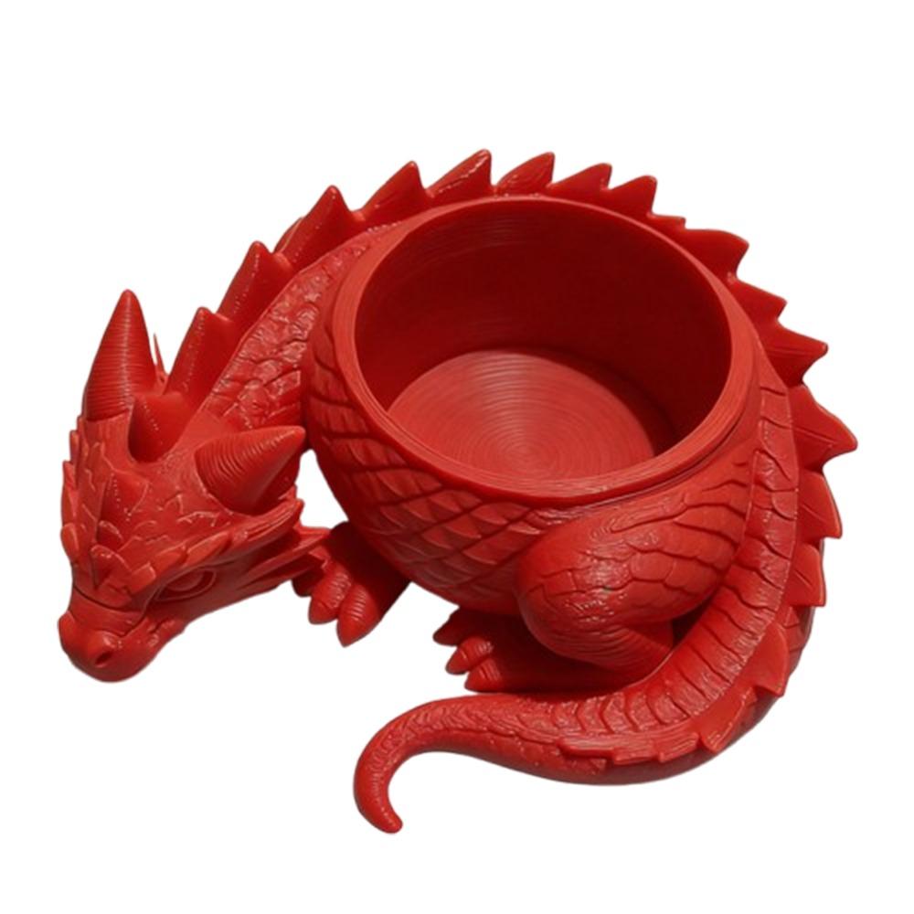 3D Printed Dragon Shaped Plant Pot Growing Pots Plastic Flower Container Funny Handmade Succulent Planter for Living Room