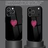 2D чехол для телефона с узором в виде сердца для iPhone 17 16 15 14 13 12 11 X XR XS Max Pro 8 plus - Стеклянная защитная крышка