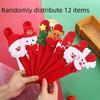 12pcs Christmas Clap Bracelet Set, Holiday Party Favors Featuring Santa Claus, Snowman, Reindeer, and Bear Designs, Non Electric,