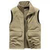 Autumn and Winter Men's Outdoor Double-sided Wear Plus Velvet Vest Multi-pocket Casual Tooling Vest Sleeveless Jacket