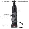 42V 100N.m Cordless Electric Wrench 3/8 Ratchet Wrench Set Angle Drill Screwdriver Wrench Tools with 2xBattery Charger