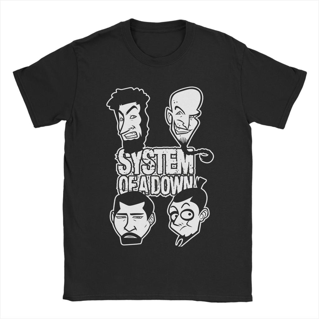 Novelty Punk Rock Band System Of A Down Tshirt Unisex Round Neck Short Sleeve Clothing Cotton Summer Top Tee