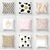 Nordic Pink Marble Geometric Pillowcase Modern Home Sofa Pillow Cushion Cover Soft Decoration