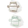 TGM 2 Sets of Anti-sucking Wrist Teethers, 2 Wrist Teethers (bear Brown + Frog Mint), Korean Baby Products