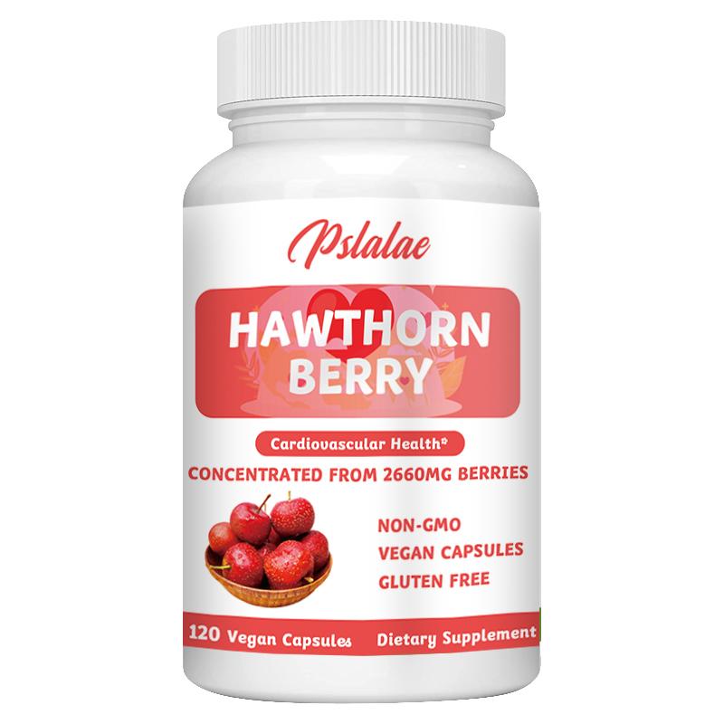 Hawthorn Berry Dietary Supplement - 2660 mg herbal extract per serving - Supports cardiovascular health and relieves stress - 120 capsules