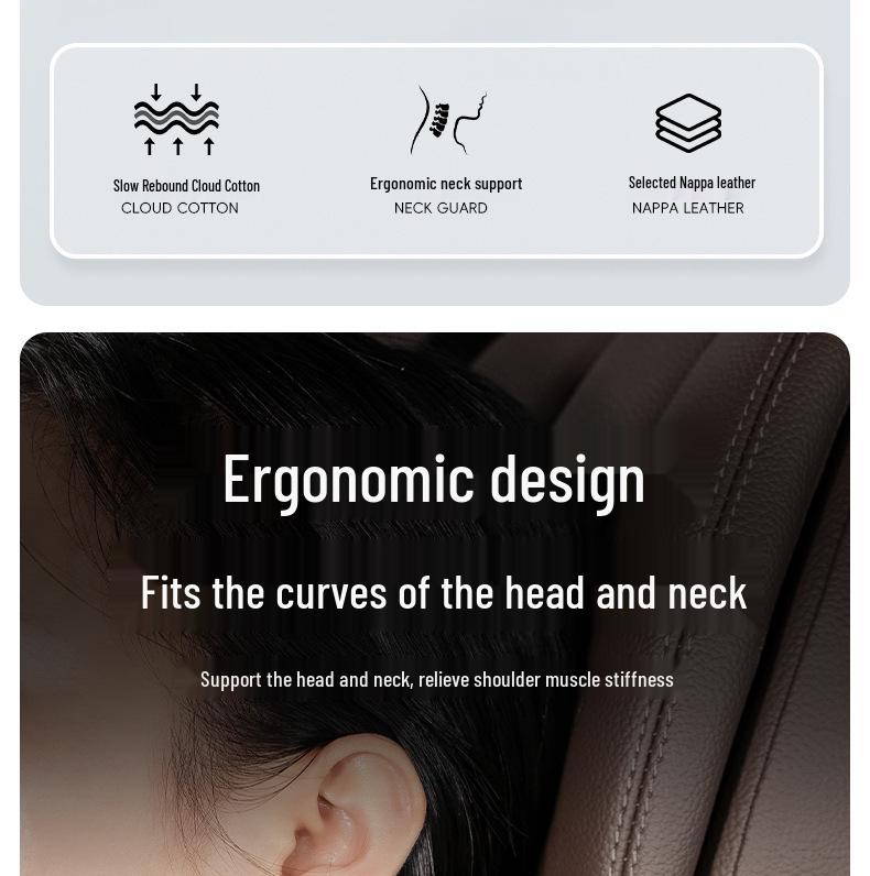 Geely Car Headrest & Neck Support Pillow for Xingyuan Galaxy L7/E5, Xingyue L, Boyue, Emgrand Models
