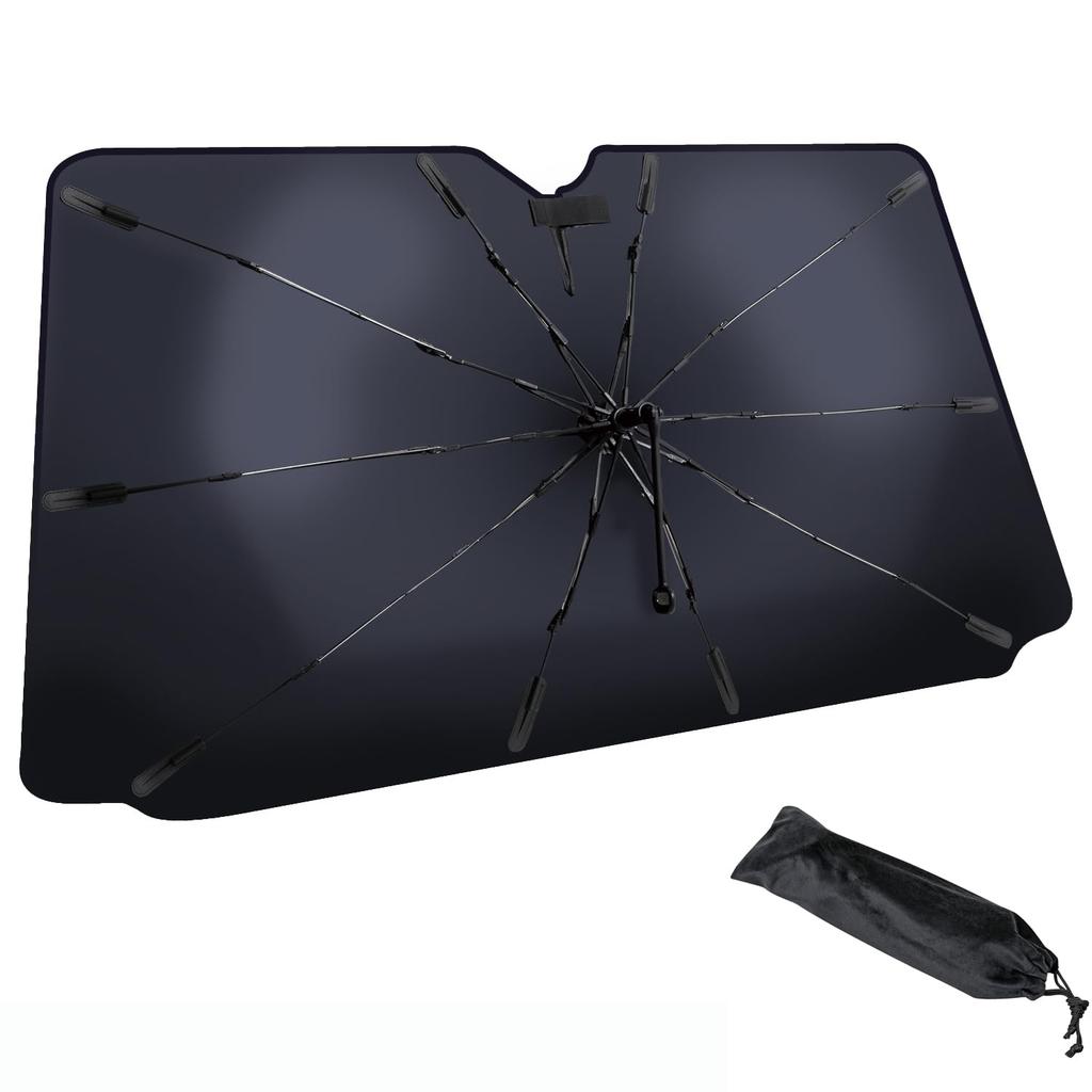 BONFORM Easy Shade II 1450 X 850 Umbrella-Shaped Sunshade, Large, Size Mm, Color Silver, 7608-08SI