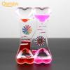 Double Heart Liquid Motion Bubble Drip Oil Hourglass