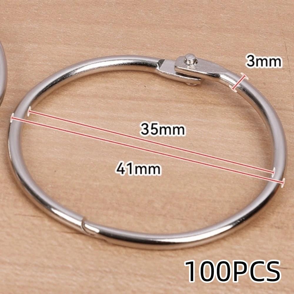50/100Pcs O Ring Metal Binder Ring Sturdy Paper Binder Ring Loose Leaf Ring  School Office Supplies