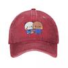 DuDu Bear and BuBu Panda twining in blue Baseball Cap luxury woman cap Sunscreen Golf Cap Girl Mens