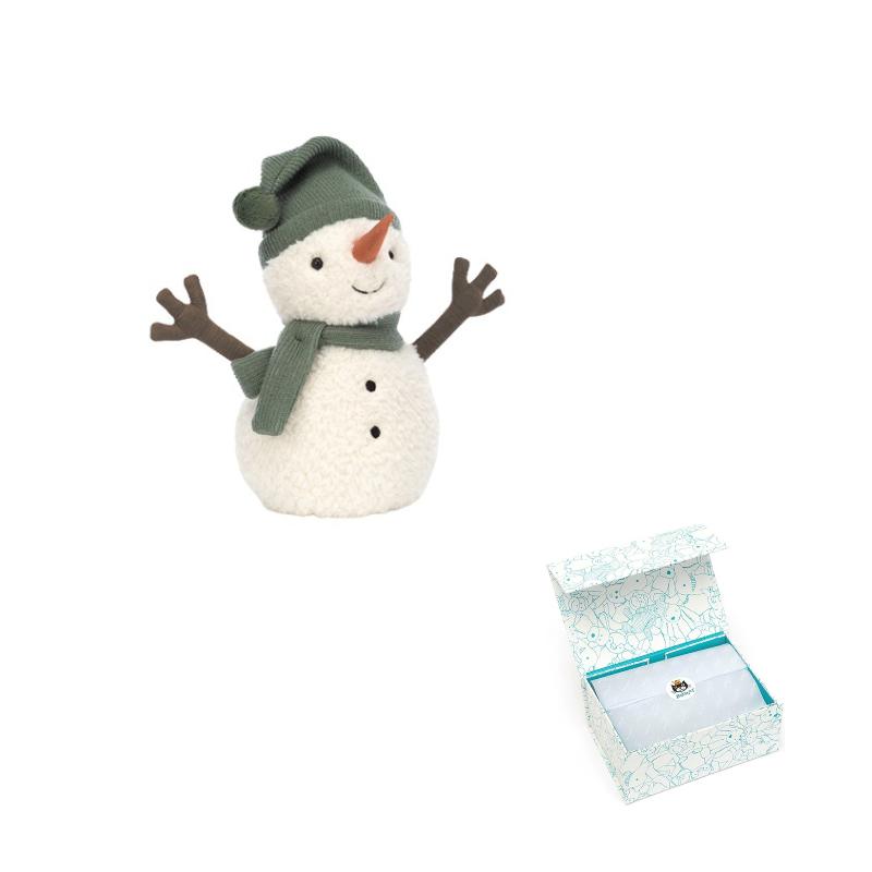 Jellycat Серия 'Наряды' персонаж jellycat Мэдди Снеговик кукла-спутник плюшевая кукла 26 см/18 см в высоту