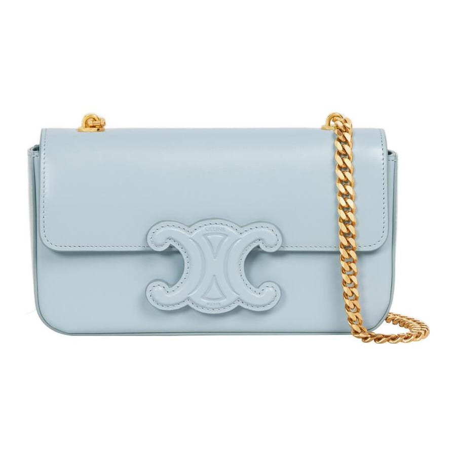 CELINE Triomphe Calfskin Crossbody Bag, Shoulder Bag Women's Blue 199243BF4-07IC