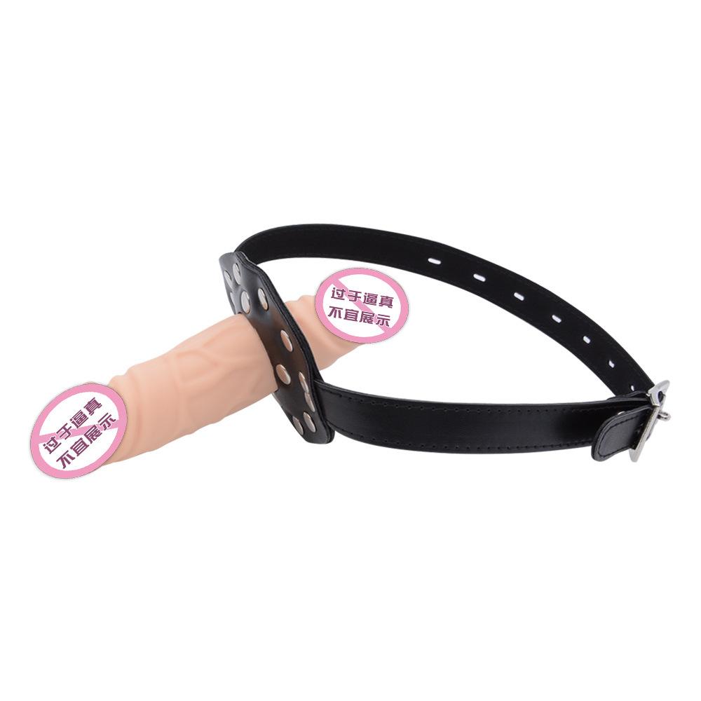 SM Двуглавый Силиконовый Дилдо Шариковый Кляп Глубокая Глотка Пенис Рот Шарик Пары Сексуальный Секс Продукт Гей Женщина Рабыня Обучение