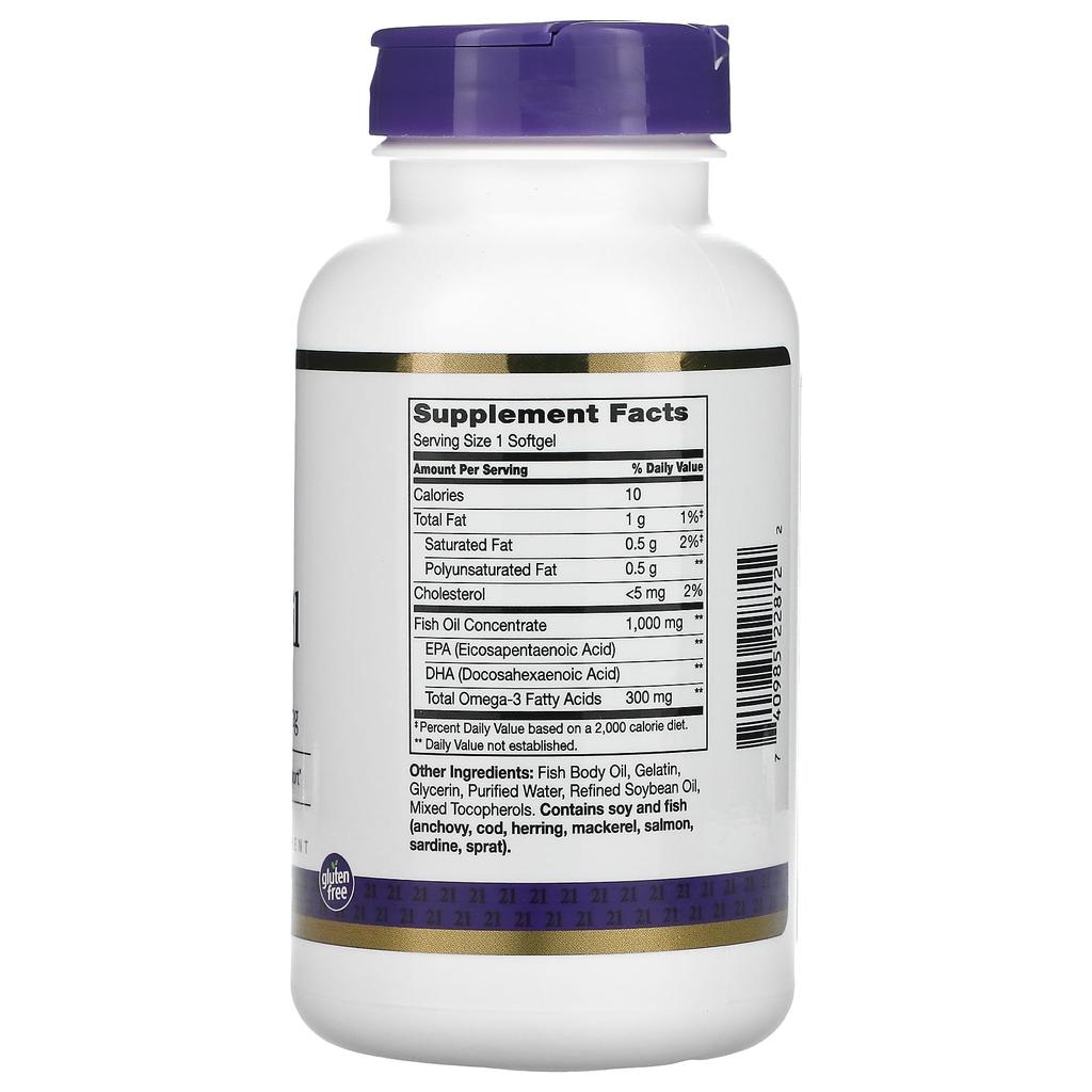 21St Century, Fish Oil, 1000 Mg, 120 Softgels