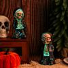Halloween Standing Skull Man Figurines Handcrafted Resin Horror Mask Man Miniatures for Spooky Ghost Festival Celebrations