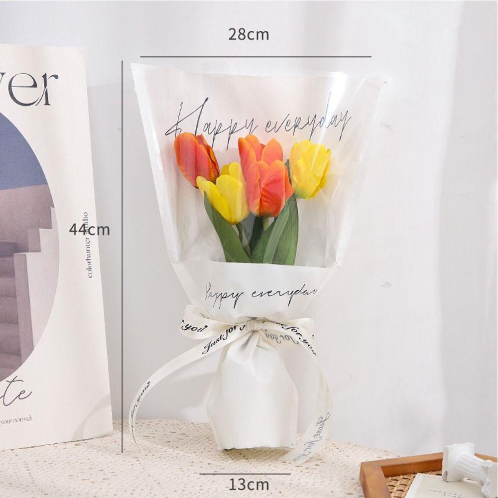 20/30PCS Single Rose Bouquet Packing Bag Wrapping Sleeve Flower Packaging Bag  Valentine's Day