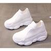 Breathable Mesh Chunky White Sneakers Women Summer 2025 Hollow Out Mesh Platform Sandals Woman Height Increased Casual Shoe