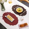 Heat-Resistant PVC Placemats Reusable Non-Slip Table Mats Waterproof Elliptical Shape Dining Place Mat for Kitchen Coffee Table