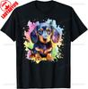 Kawaii Watercolor Dachshund TShirt Unisex Unisex Summer Cotton Printed TShirt Casual Streetwear Clothes Ropa Hombre