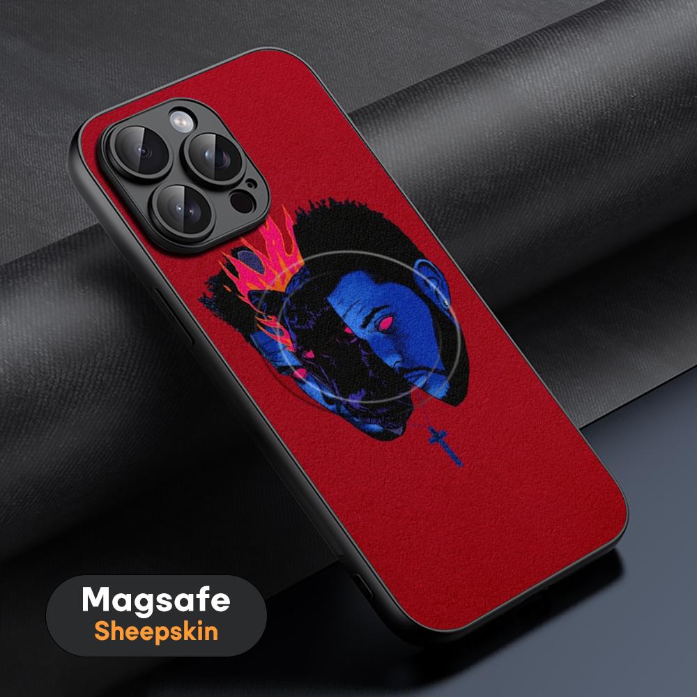 Hot W-Week-NDES Star Cool Phone Case For iPhone 17 16 15 14 13 12 11 Plus Pro Max High-end Luxury Magsafe Sheepskin