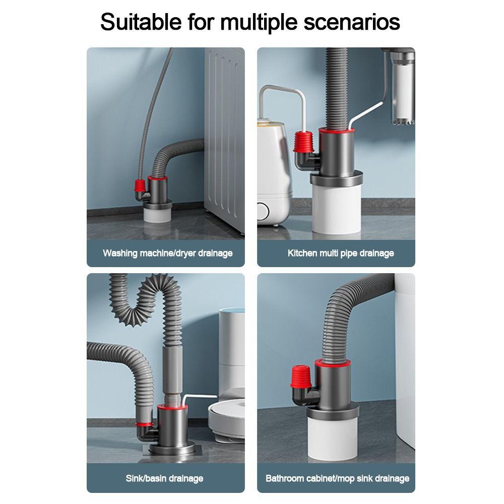 Anti Odor Kitchen Basin Sewer Branch  Washing Machine Drainage Supplies