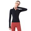 Yoga Clothes for Women, Stand-up Collar, Half-zip Tight Sports Long-sleeved, High-elastic, Quick-drying Clothes, Soft Fitness Clothes Jacket