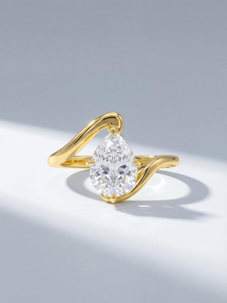 925 Sterling Silver Fashion Simple Water Droplet Zircon Ring For Women Engagement Wedding Luxury High Quality Fine Jewelry