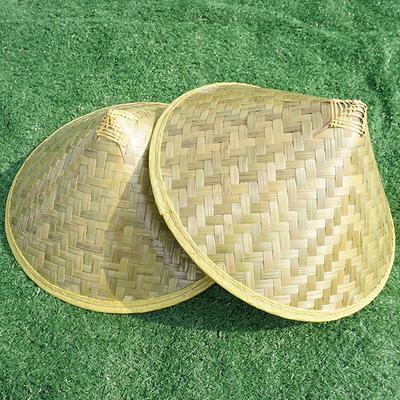 Коническая шляпа из бамбука, зеленая, китайская, ретро, бамбуковая, ротанговая, рыбацкая шляпа, плетеная вручную, соломенная шляпа-ведро, конусообразная шляпа-зонт
