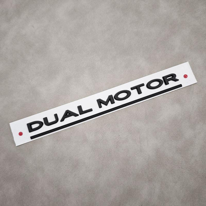 3d ABS Logo Space X Dual Motor Letters Sticker Car Rear Trunk Decal For Tesla Model Y S 3 X Emblem Badge Replacement Accessories