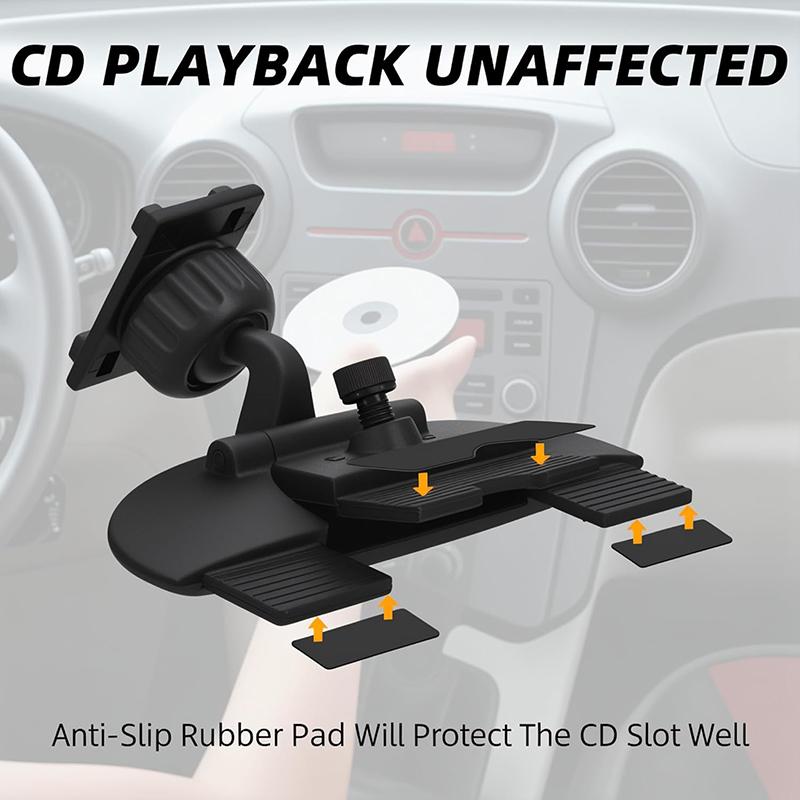 Крепление в CD-слот для экрана Carplay 17-мм шарик для мобильного телефона Автомобильный 4-11" монитор Android Auto Планшет Держатель CD