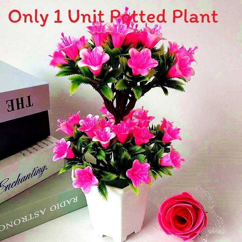Lily Flower Artificial Potted Plant Simulated Green Plant Ornament Decoration