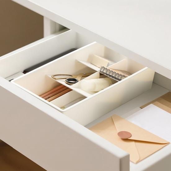 Расширяемый органайзер для ящика, регулируемый лоток для кухонной утвари и столовых приборов со съемными разделителями, многоцелевой ящик для хранения для дома, ванной комнаты