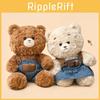 Embroidered Cartoon Cute Denim Overalls Teddy Bear Plush Toy For Gift Children