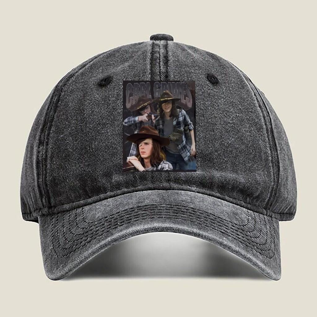 Carl Grimes Gang Poster Fashion Washed Baseball Cap Outdoor For Womens Unisex Female Beach Dad Hat Hip Hop