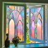 Витражная статическая оконная пленка, защита конфиденциальности, солнцезащитное стекло, водонепроницаемая пленка для покрытия окон в ванной комнате и дома из ПВХ