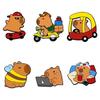 6 PCS Cartoon Capybara Brooches Cute Pendant New Capybara Lapel Pins