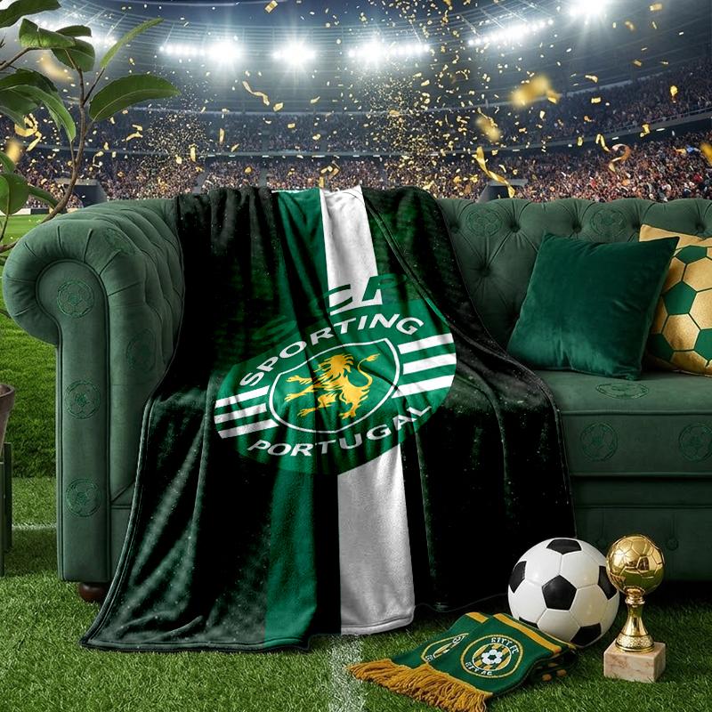 Ruge Leao Sporting Portugal's Pride Blanket Flannel Throw for Sofa, Indoor, Camping, Living Room, Office, Chair, And Bed Soft Birthday Gift