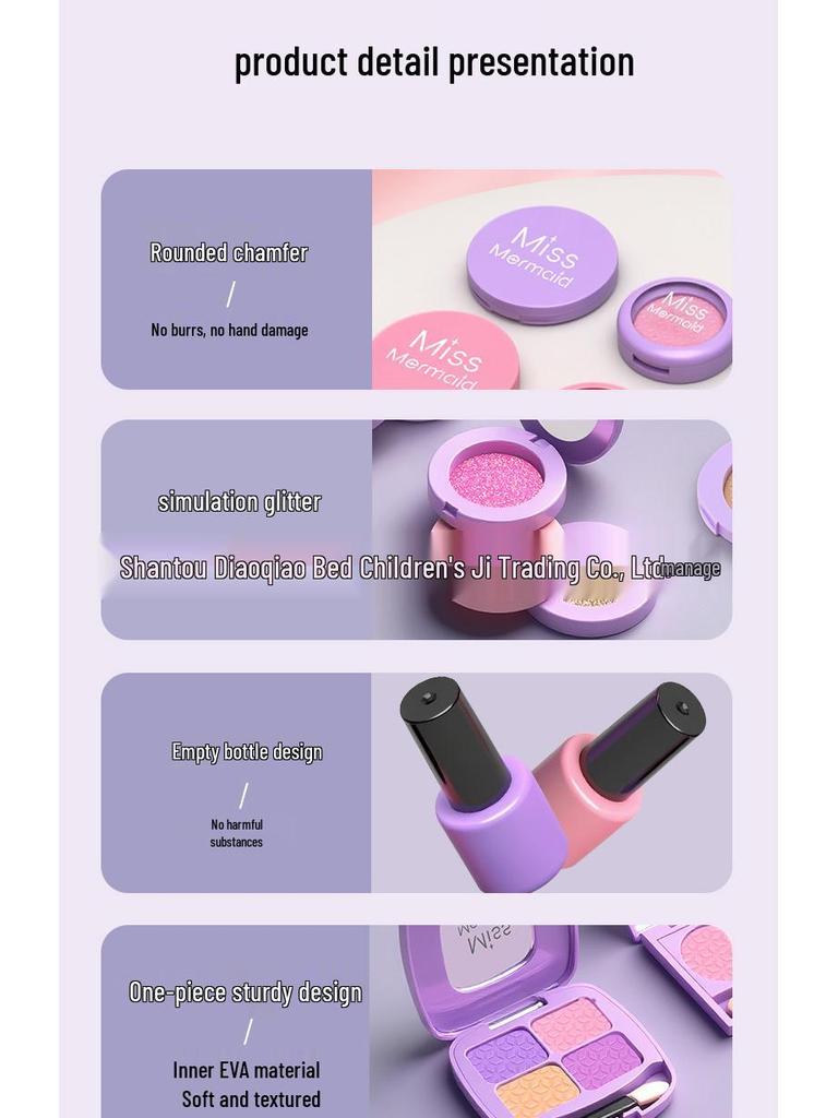 Детский набор для макияжа и украшений «Туалетный столик принцессы» с сумочкой