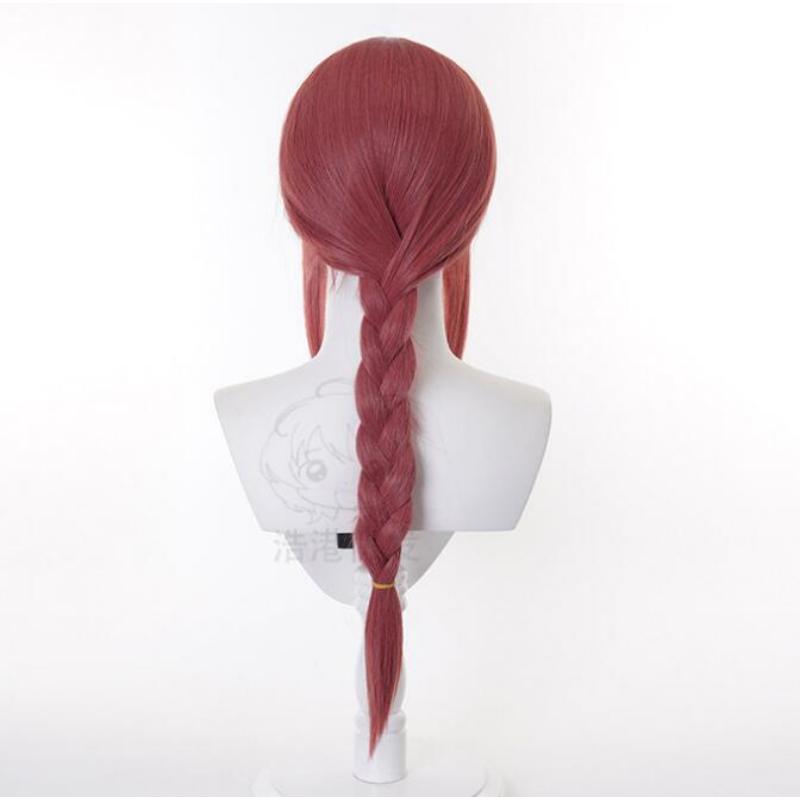 Anime 70CM Braid Wig Cosplay Chainsaw Man Makima Costume Heat Resistant Synthetic Hair Women Long Wigs