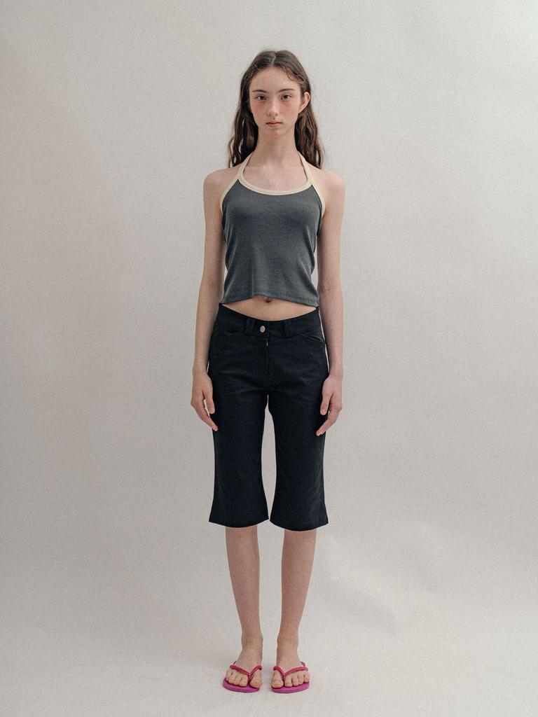 VISUS Cotton Capri Pants_Black