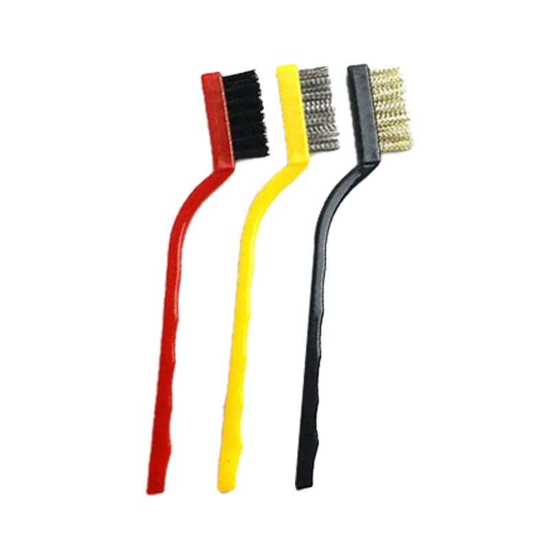 2/3/16PCS Kitchen Cleaning Brush Set Deep Clean Gas Stove Brass Brush for Small Spaces Window Bathroom Gap Mesh Dishrag Washing