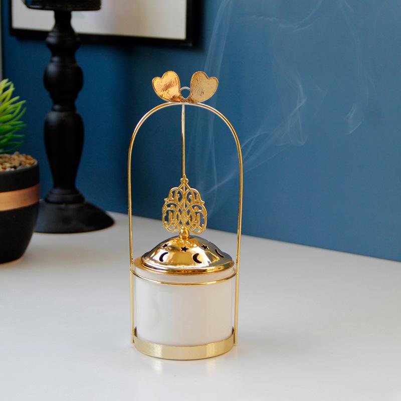 Подставка для ароматизаторов для дома, держатель для благовоний, маленькая, золотистого цвета, скандинавская курильница с обратным потоком, декор для гостиной