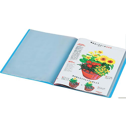 KOKUYO File Clear File Carry All Fixed Type Back Pocket B4 20 Pockets Blue La-5824B